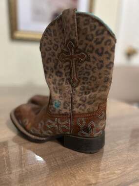 Ariat Crossroads Kids Western Cowboy Boots Brown Leather